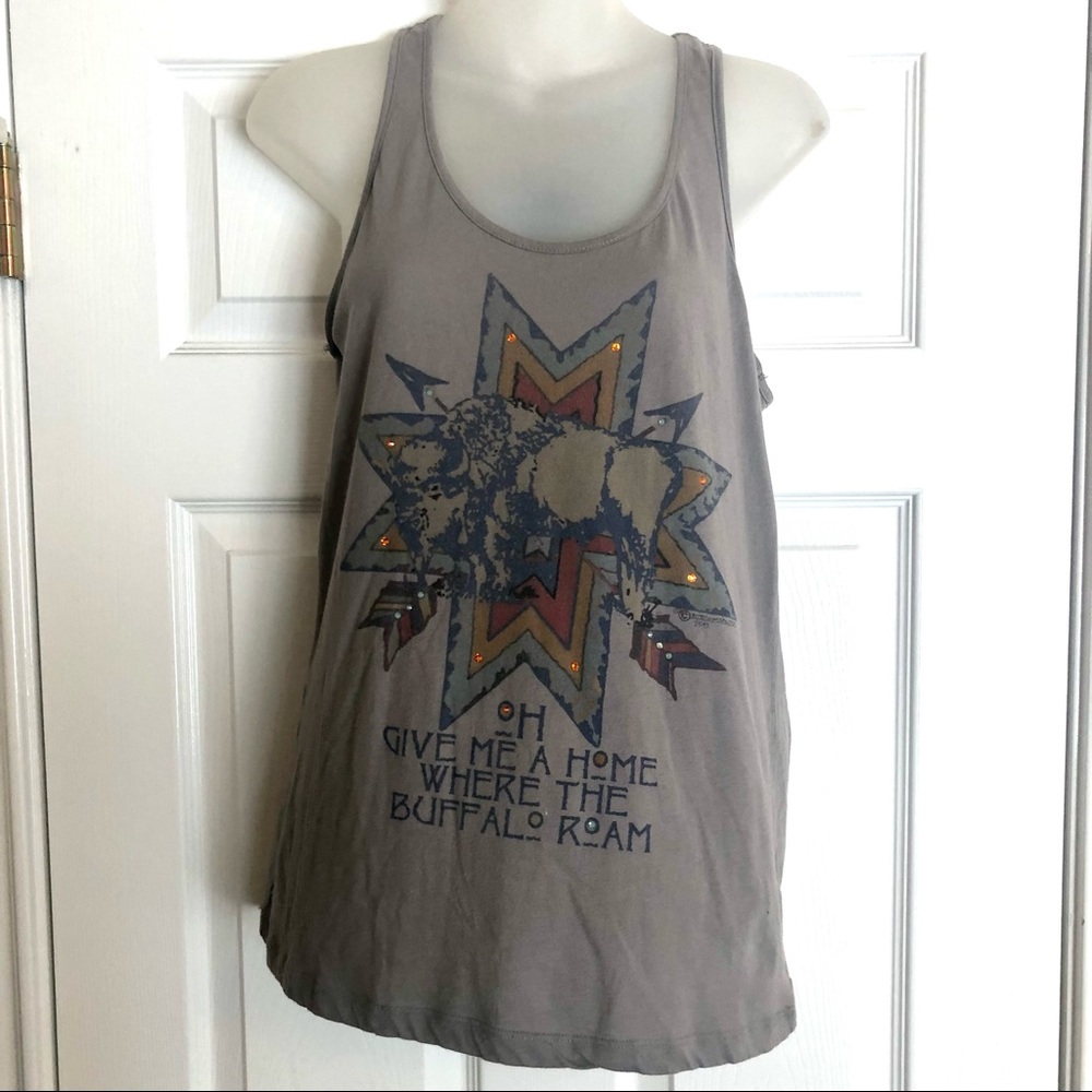 Southwest Style Buffalo Graphic Muscle Shirt